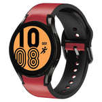 Correia de relógio em couro adesivo de silicone 20mm, para Samsung Galaxy Watch 5 40mm, para Samsung Galaxy Watch 5 44mm, para Samsung Galaxy Watch 5 Pro 45mm, para Samsung Galaxy Watch 4 40mm, para Samsung Galaxy Watch 4 44mm