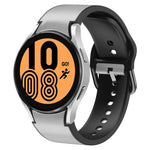 Correia de relógio em couro adesivo de silicone 20mm, para Samsung Galaxy Watch 5 40mm, para Samsung Galaxy Watch 5 44mm, para Samsung Galaxy Watch 5 Pro 45mm, para Samsung Galaxy Watch 4 40mm, para Samsung Galaxy Watch 4 44mm