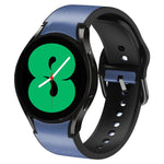 Correia de relógio em couro adesivo de silicone 20mm, para Samsung Galaxy Watch 5 40mm, para Samsung Galaxy Watch 5 44mm, para Samsung Galaxy Watch 5 Pro 45mm, para Samsung Galaxy Watch 4 40mm, para Samsung Galaxy Watch 4 44mm
