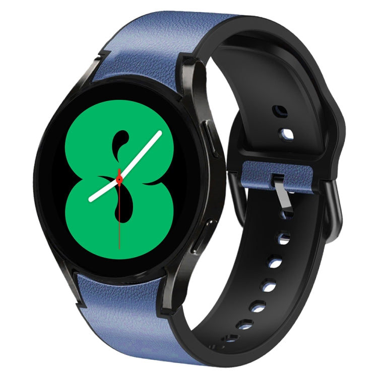 Correia de relógio em couro adesivo de silicone 20mm, para Samsung Galaxy Watch 5 40mm, para Samsung Galaxy Watch 5 44mm, para Samsung Galaxy Watch 5 Pro 45mm, para Samsung Galaxy Watch 4 40mm, para Samsung Galaxy Watch 4 44mm