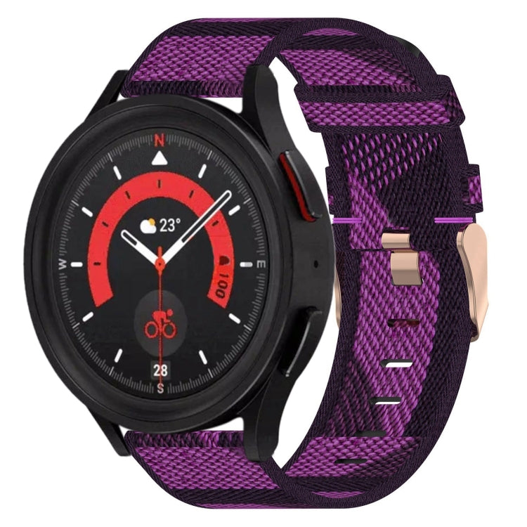 Correia de relógio em nylon trançado 20mm, para Samsung Galaxy Watch5 40mm, para Samsung Galaxy Watch5 44mm, para Samsung Galaxy Watch5 Pro 45mm, para Samsung Galaxy Watch4 40mm, para Samsung Galaxy Watch4 44mm, para Samsung Galaxy Watch4 Classic 46mm