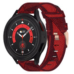 Correia de relógio em nylon trançado 20mm, para Samsung Galaxy Watch5 40mm, para Samsung Galaxy Watch5 44mm, para Samsung Galaxy Watch5 Pro 45mm, para Samsung Galaxy Watch4 40mm, para Samsung Galaxy Watch4 44mm, para Samsung Galaxy Watch4 Classic 46mm