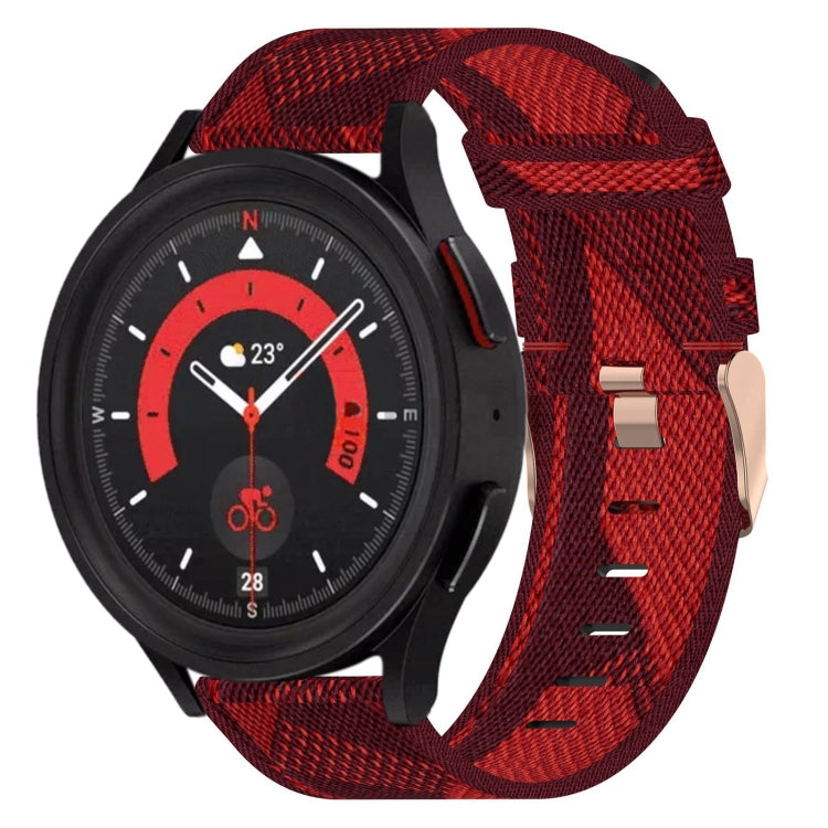 Correia de relógio em nylon trançado 20mm, para Samsung Galaxy Watch5 40mm, para Samsung Galaxy Watch5 44mm, para Samsung Galaxy Watch5 Pro 45mm, para Samsung Galaxy Watch4 40mm, para Samsung Galaxy Watch4 44mm, para Samsung Galaxy Watch4 Classic 46mm