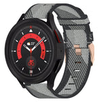 Correia de relógio em nylon trançado 20mm, para Samsung Galaxy Watch5 40mm, para Samsung Galaxy Watch5 44mm, para Samsung Galaxy Watch5 Pro 45mm, para Samsung Galaxy Watch4 40mm, para Samsung Galaxy Watch4 44mm, para Samsung Galaxy Watch4 Classic 46mm