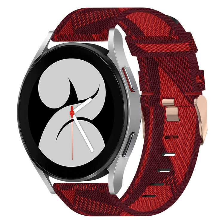 Correia de relógio em nylon trançado 20mm, para Samsung Galaxy Watch5 40mm, para Samsung Galaxy Watch5 44mm, para Samsung Galaxy Watch5 Pro 45mm, para Samsung Galaxy Watch4 40mm, para Samsung Galaxy Watch4 44mm, para Samsung Galaxy Watch4 Classic 46mm