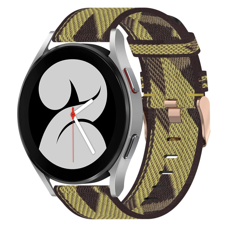 Correia de relógio em nylon trançado 20mm, para Samsung Galaxy Watch5 40mm, para Samsung Galaxy Watch5 44mm, para Samsung Galaxy Watch5 Pro 45mm, para Samsung Galaxy Watch4 40mm, para Samsung Galaxy Watch4 44mm, para Samsung Galaxy Watch4 Classic 46mm
