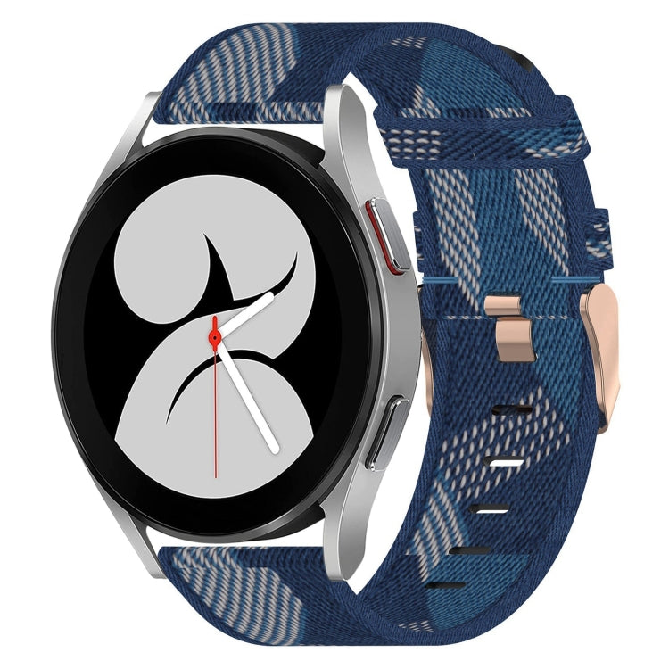 Correia de relógio em nylon trançado 20mm, para Samsung Galaxy Watch5 40mm, para Samsung Galaxy Watch5 44mm, para Samsung Galaxy Watch5 Pro 45mm, para Samsung Galaxy Watch4 40mm, para Samsung Galaxy Watch4 44mm, para Samsung Galaxy Watch4 Classic 46mm
