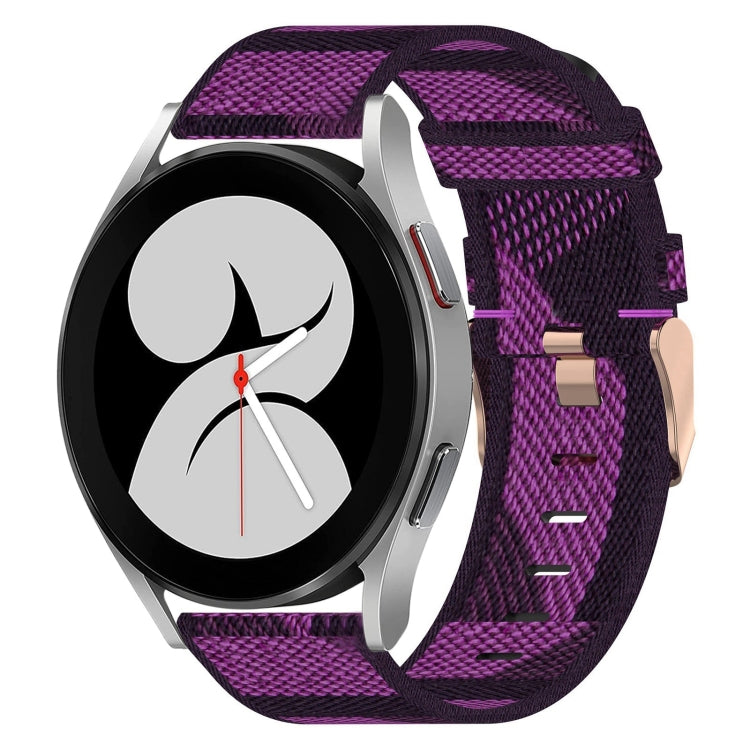 Correia de relógio em nylon trançado 20mm, para Samsung Galaxy Watch5 40mm, para Samsung Galaxy Watch5 44mm, para Samsung Galaxy Watch5 Pro 45mm, para Samsung Galaxy Watch4 40mm, para Samsung Galaxy Watch4 44mm, para Samsung Galaxy Watch4 Classic 46mm