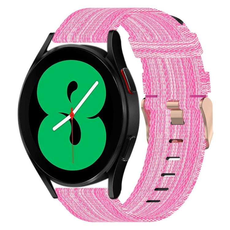 Correia de relógio em nylon trançado 20mm, para Samsung Galaxy Watch5 40mm, para Samsung Galaxy Watch5 44mm, para Samsung Galaxy Watch5 Pro 45mm, para Samsung Galaxy Watch4 40mm, para Samsung Galaxy Watch4 44mm, para Samsung Galaxy Watch4 Classic 46mm