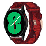 Correia de relógio em nylon trançado 20mm, para Samsung Galaxy Watch5 40mm, para Samsung Galaxy Watch5 44mm, para Samsung Galaxy Watch5 Pro 45mm, para Samsung Galaxy Watch4 40mm, para Samsung Galaxy Watch4 44mm, para Samsung Galaxy Watch4 Classic 46mm
