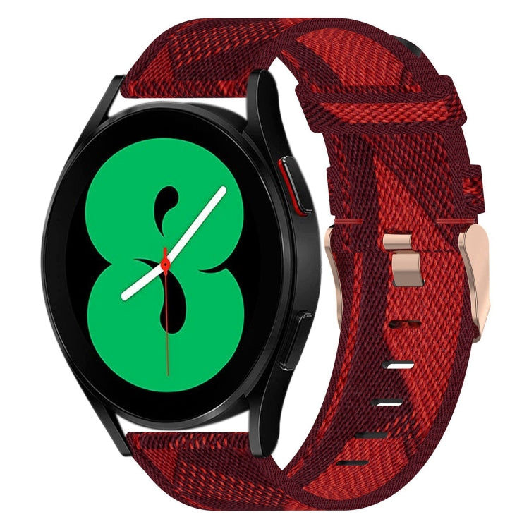 Correia de relógio em nylon trançado 20mm, para Samsung Galaxy Watch5 40mm, para Samsung Galaxy Watch5 44mm, para Samsung Galaxy Watch5 Pro 45mm, para Samsung Galaxy Watch4 40mm, para Samsung Galaxy Watch4 44mm, para Samsung Galaxy Watch4 Classic 46mm