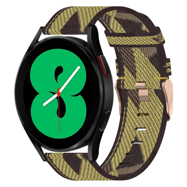 Correia de relógio em nylon trançado 20mm, para Samsung Galaxy Watch5 40mm, para Samsung Galaxy Watch5 44mm, para Samsung Galaxy Watch5 Pro 45mm, para Samsung Galaxy Watch4 40mm, para Samsung Galaxy Watch4 44mm, para Samsung Galaxy Watch4 Classic 46mm