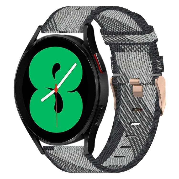 Correia de relógio em nylon trançado 20mm, para Samsung Galaxy Watch5 40mm, para Samsung Galaxy Watch5 44mm, para Samsung Galaxy Watch5 Pro 45mm, para Samsung Galaxy Watch4 40mm, para Samsung Galaxy Watch4 44mm, para Samsung Galaxy Watch4 Classic 46mm
