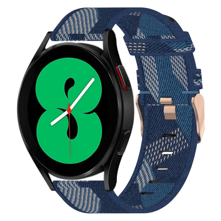 Correia de relógio em nylon trançado 20mm, para Samsung Galaxy Watch5 40mm, para Samsung Galaxy Watch5 44mm, para Samsung Galaxy Watch5 Pro 45mm, para Samsung Galaxy Watch4 40mm, para Samsung Galaxy Watch4 44mm, para Samsung Galaxy Watch4 Classic 46mm