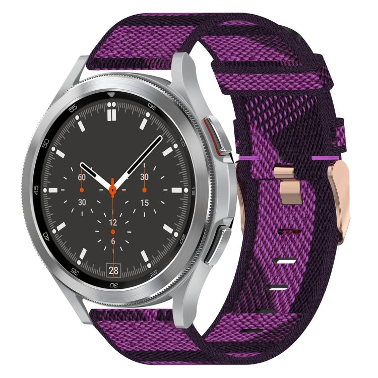 Correia de relógio em nylon trançado 20mm, para Samsung Galaxy Watch5 40mm, para Samsung Galaxy Watch5 44mm, para Samsung Galaxy Watch5 Pro 45mm, para Samsung Galaxy Watch4 40mm, para Samsung Galaxy Watch4 44mm, para Samsung Galaxy Watch4 Classic 46mm
