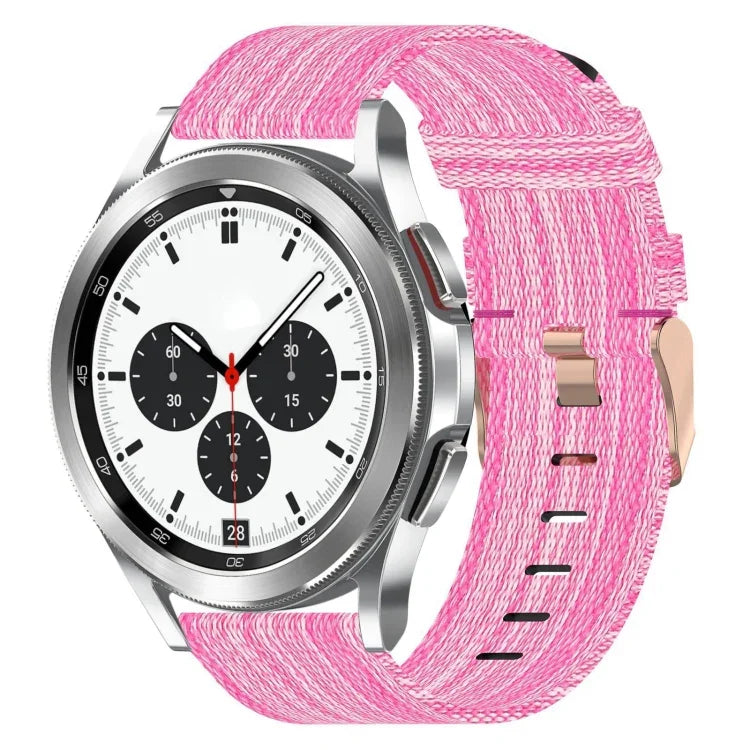 Bracelete de Relógio em Nylon Trançado 20mm, Para Samsung Galaxy Watch4 Classic 42mm, Para Samsung Galaxy Watch Active 2