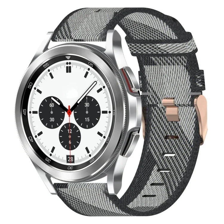 20mm Nylon Woven Watch Band, For Samsung Galaxy Watch4 Classic 42mm, For Samsung Galaxy Watch Active 2