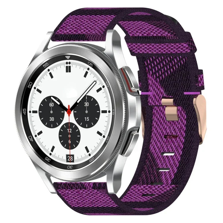20mm Nylon Woven Watch Band, For Samsung Galaxy Watch4 Classic 42mm, For Samsung Galaxy Watch Active 2