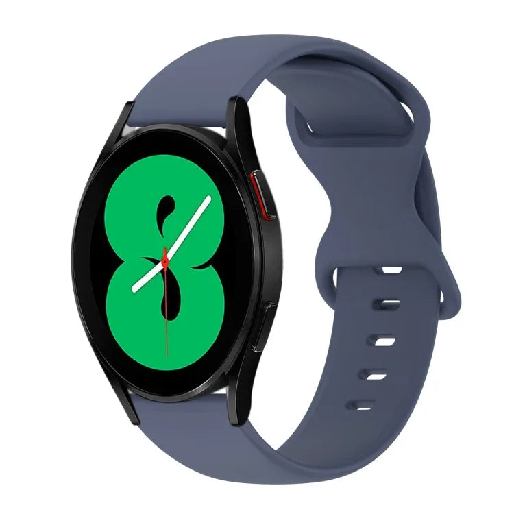 Pulseira de Silicone Cor Sólida com Fivela Borboleta 20mm, Para Samsung Galaxy Watch 4 44mm, Para Samsung Galaxy Watch 4 Classic 46mm, Para Samsung Galaxy Watch 4 Classic 42mm, Para Samsung Galaxy Watch Active 2