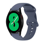 Pulseira de Silicone Cor Sólida com Fivela Borboleta 20mm, Para Samsung Galaxy Watch 4 44mm, Para Samsung Galaxy Watch 4 Classic 46mm, Para Samsung Galaxy Watch 4 Classic 42mm, Para Samsung Galaxy Watch Active 2