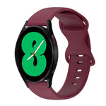 Pulseira de Silicone Cor Sólida com Fivela Borboleta 20mm, Para Samsung Galaxy Watch 4 44mm, Para Samsung Galaxy Watch 4 Classic 46mm, Para Samsung Galaxy Watch 4 Classic 42mm, Para Samsung Galaxy Watch Active 2