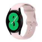 Pulseira de Silicone Cor Sólida com Fivela Borboleta 20mm, Para Samsung Galaxy Watch 4 44mm, Para Samsung Galaxy Watch 4 Classic 46mm, Para Samsung Galaxy Watch 4 Classic 42mm, Para Samsung Galaxy Watch Active 2
