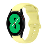 Pulseira de Silicone Cor Sólida com Fivela Borboleta 20mm, Para Samsung Galaxy Watch 4 44mm, Para Samsung Galaxy Watch 4 Classic 46mm, Para Samsung Galaxy Watch 4 Classic 42mm, Para Samsung Galaxy Watch Active 2