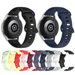 Pulseira de Silicone Cor Sólida com Fivela Borboleta 20mm, Para Samsung Galaxy Watch 4 44mm, Para Samsung Galaxy Watch 4 Classic 46mm, Para Samsung Galaxy Watch 4 Classic 42mm, Para Samsung Galaxy Watch Active 2