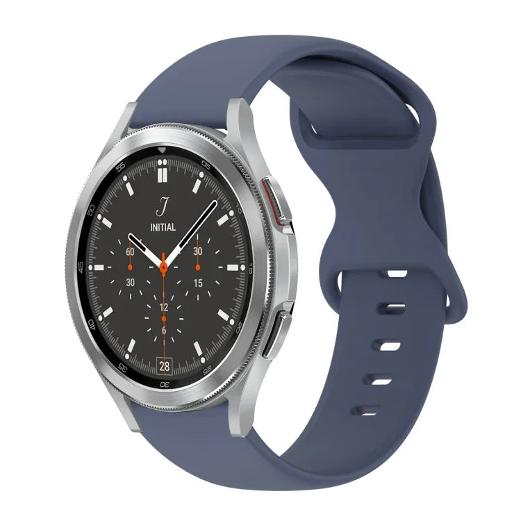 Pulseira de Silicone Cor Sólida com Fivela Borboleta 20mm, Para Samsung Galaxy Watch 4 44mm, Para Samsung Galaxy Watch 4 Classic 46mm, Para Samsung Galaxy Watch 4 Classic 42mm, Para Samsung Galaxy Watch Active 2