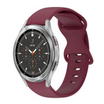 Pulseira de Silicone Cor Sólida com Fivela Borboleta 20mm, Para Samsung Galaxy Watch 4 44mm, Para Samsung Galaxy Watch 4 Classic 46mm, Para Samsung Galaxy Watch 4 Classic 42mm, Para Samsung Galaxy Watch Active 2