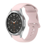 Pulseira de Silicone Cor Sólida com Fivela Borboleta 20mm, Para Samsung Galaxy Watch 4 44mm, Para Samsung Galaxy Watch 4 Classic 46mm, Para Samsung Galaxy Watch 4 Classic 42mm, Para Samsung Galaxy Watch Active 2