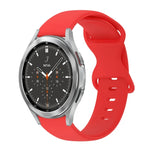 Pulseira de Silicone Cor Sólida com Fivela Borboleta 20mm, Para Samsung Galaxy Watch 4 44mm, Para Samsung Galaxy Watch 4 Classic 46mm, Para Samsung Galaxy Watch 4 Classic 42mm, Para Samsung Galaxy Watch Active 2