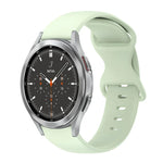 Pulseira de Silicone Cor Sólida com Fivela Borboleta 20mm, Para Samsung Galaxy Watch 4 44mm, Para Samsung Galaxy Watch 4 Classic 46mm, Para Samsung Galaxy Watch 4 Classic 42mm, Para Samsung Galaxy Watch Active 2