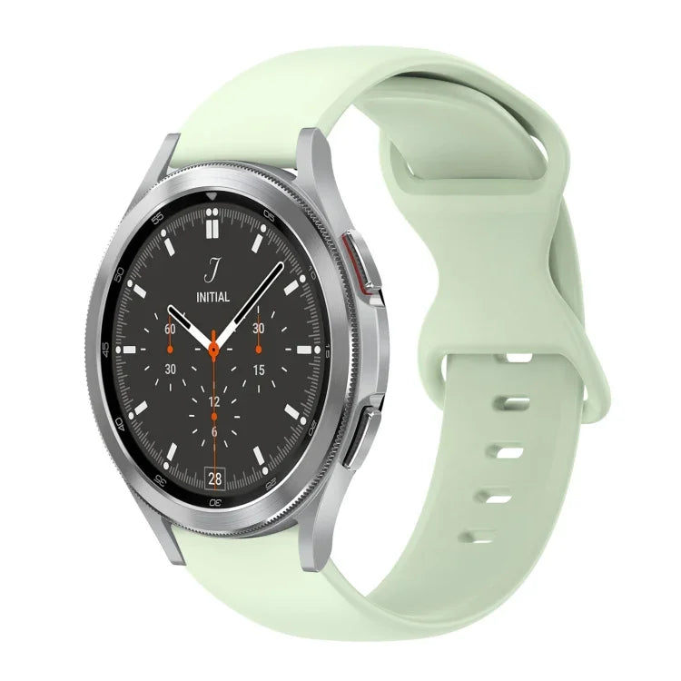 Pulseira de Silicone Cor Sólida com Fivela Borboleta 20mm, Para Samsung Galaxy Watch 4 44mm, Para Samsung Galaxy Watch 4 Classic 46mm, Para Samsung Galaxy Watch 4 Classic 42mm, Para Samsung Galaxy Watch Active 2