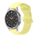 Pulseira de Silicone Cor Sólida com Fivela Borboleta 20mm, Para Samsung Galaxy Watch 4 44mm, Para Samsung Galaxy Watch 4 Classic 46mm, Para Samsung Galaxy Watch 4 Classic 42mm, Para Samsung Galaxy Watch Active 2