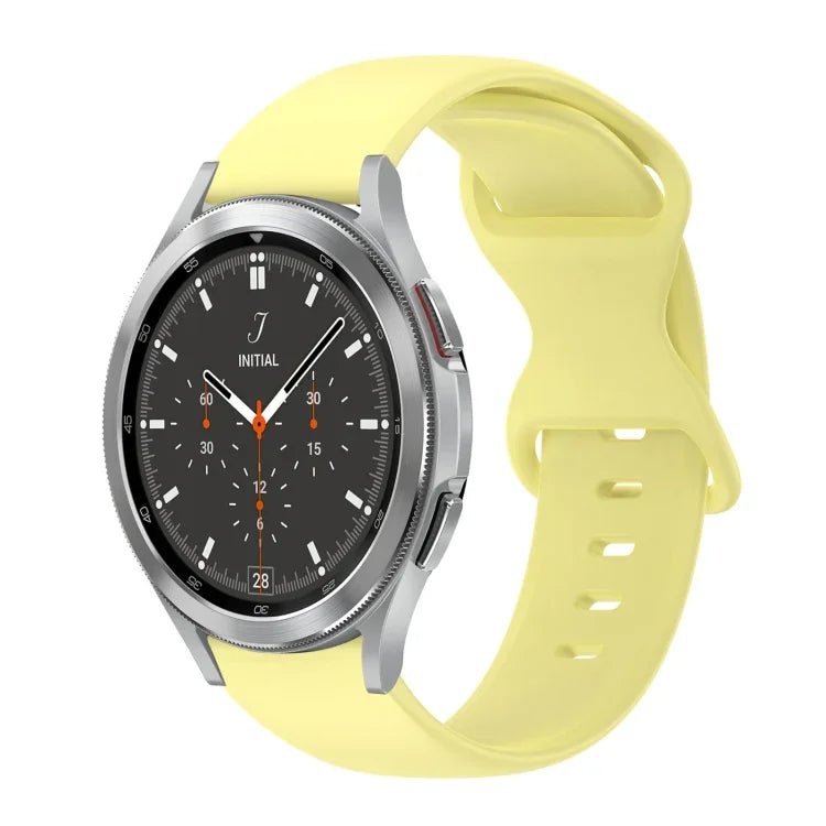 Pulseira de Silicone Cor Sólida com Fivela Borboleta 20mm, Para Samsung Galaxy Watch 4 44mm, Para Samsung Galaxy Watch 4 Classic 46mm, Para Samsung Galaxy Watch 4 Classic 42mm, Para Samsung Galaxy Watch Active 2