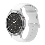 Pulseira de Silicone Cor Sólida com Fivela Borboleta 20mm, Para Samsung Galaxy Watch 4 44mm, Para Samsung Galaxy Watch 4 Classic 46mm, Para Samsung Galaxy Watch 4 Classic 42mm, Para Samsung Galaxy Watch Active 2