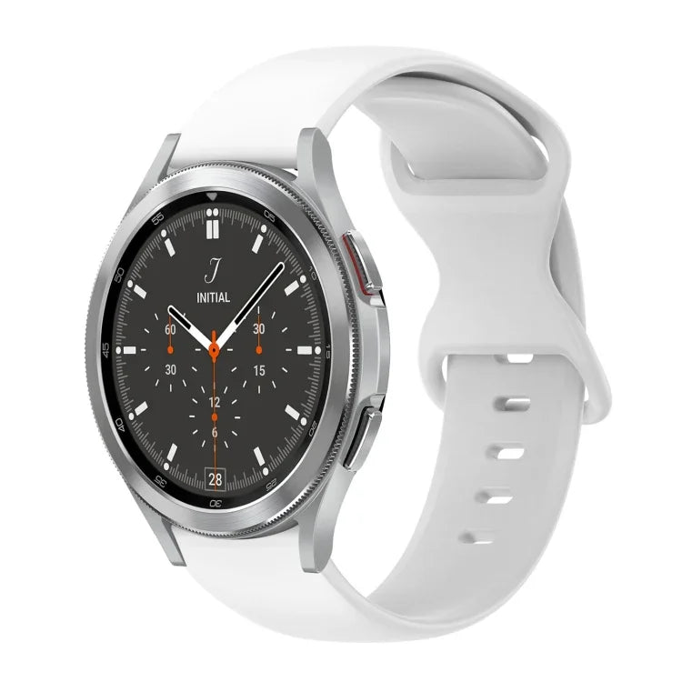 Pulseira de Silicone Cor Sólida com Fivela Borboleta 20mm, Para Samsung Galaxy Watch 4 44mm, Para Samsung Galaxy Watch 4 Classic 46mm, Para Samsung Galaxy Watch 4 Classic 42mm, Para Samsung Galaxy Watch Active 2