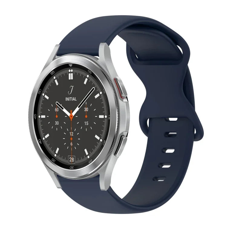 Pulseira de Silicone Cor Sólida com Fivela Borboleta 20mm, Para Samsung Galaxy Watch 4 44mm, Para Samsung Galaxy Watch 4 Classic 46mm, Para Samsung Galaxy Watch 4 Classic 42mm, Para Samsung Galaxy Watch Active 2