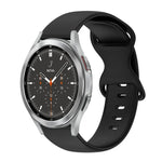 Pulseira de Silicone Cor Sólida com Fivela Borboleta 20mm, Para Samsung Galaxy Watch 4 44mm, Para Samsung Galaxy Watch 4 Classic 46mm, Para Samsung Galaxy Watch 4 Classic 42mm, Para Samsung Galaxy Watch Active 2