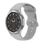 Pulseira de Silicone Cor Sólida com Fivela Borboleta 20mm, Para Samsung Galaxy Watch 4 44mm, Para Samsung Galaxy Watch 4 Classic 46mm, Para Samsung Galaxy Watch 4 Classic 42mm, Para Samsung Galaxy Watch Active 2