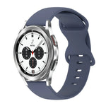 Pulseira de Silicone Cor Sólida com Fivela Borboleta 20mm, Para Samsung Galaxy Watch 4 44mm, Para Samsung Galaxy Watch 4 Classic 46mm, Para Samsung Galaxy Watch 4 Classic 42mm, Para Samsung Galaxy Watch Active 2