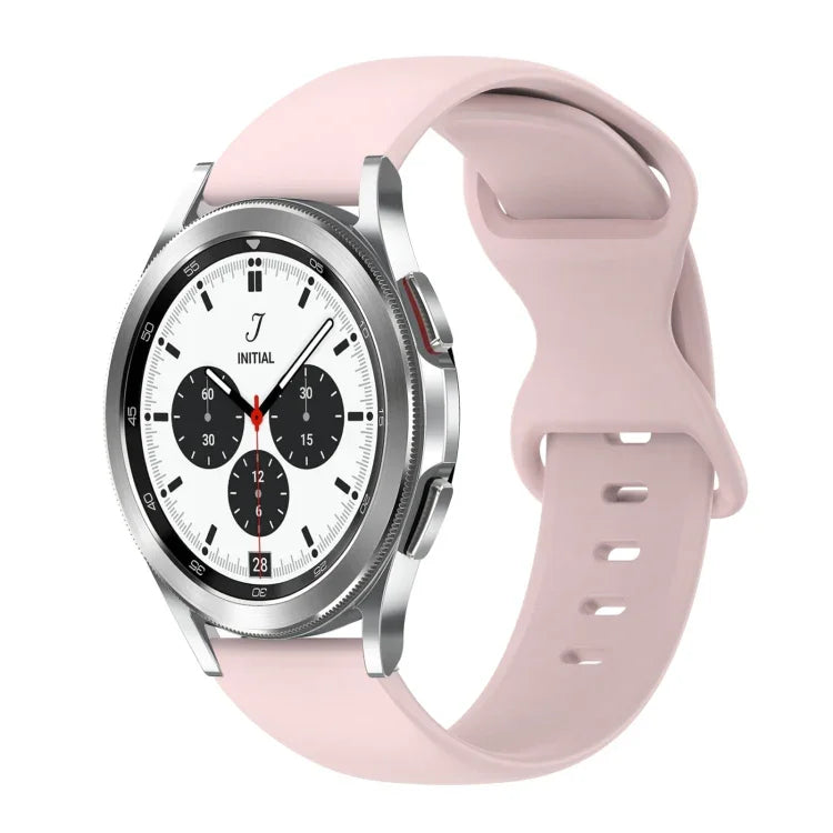 Pulseira de Silicone Cor Sólida com Fivela Borboleta 20mm, Para Samsung Galaxy Watch 4 44mm, Para Samsung Galaxy Watch 4 Classic 46mm, Para Samsung Galaxy Watch 4 Classic 42mm, Para Samsung Galaxy Watch Active 2
