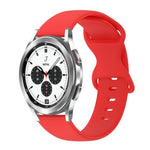 Pulseira de Silicone Cor Sólida com Fivela Borboleta 20mm, Para Samsung Galaxy Watch 4 44mm, Para Samsung Galaxy Watch 4 Classic 46mm, Para Samsung Galaxy Watch 4 Classic 42mm, Para Samsung Galaxy Watch Active 2