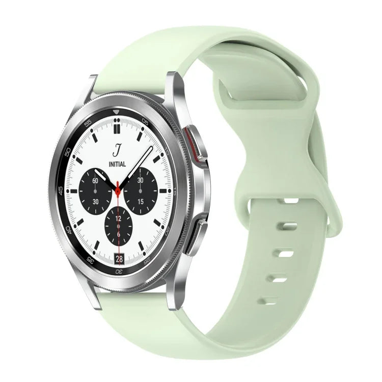 Pulseira de Silicone Cor Sólida com Fivela Borboleta 20mm, Para Samsung Galaxy Watch 4 44mm, Para Samsung Galaxy Watch 4 Classic 46mm, Para Samsung Galaxy Watch 4 Classic 42mm, Para Samsung Galaxy Watch Active 2