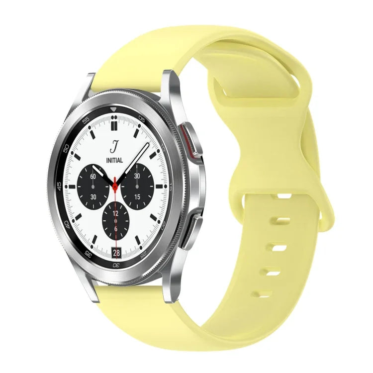 Pulseira de Silicone Cor Sólida com Fivela Borboleta 20mm, Para Samsung Galaxy Watch 4 44mm, Para Samsung Galaxy Watch 4 Classic 46mm, Para Samsung Galaxy Watch 4 Classic 42mm, Para Samsung Galaxy Watch Active 2