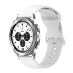 Pulseira de Silicone Cor Sólida com Fivela Borboleta 20mm, Para Samsung Galaxy Watch 4 44mm, Para Samsung Galaxy Watch 4 Classic 46mm, Para Samsung Galaxy Watch 4 Classic 42mm, Para Samsung Galaxy Watch Active 2