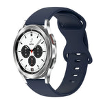 Pulseira de Silicone Cor Sólida com Fivela Borboleta 20mm, Para Samsung Galaxy Watch 4 44mm, Para Samsung Galaxy Watch 4 Classic 46mm, Para Samsung Galaxy Watch 4 Classic 42mm, Para Samsung Galaxy Watch Active 2