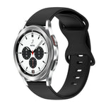 Pulseira de Silicone Cor Sólida com Fivela Borboleta 20mm, Para Samsung Galaxy Watch 4 44mm, Para Samsung Galaxy Watch 4 Classic 46mm, Para Samsung Galaxy Watch 4 Classic 42mm, Para Samsung Galaxy Watch Active 2