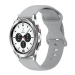 Pulseira de Silicone Cor Sólida com Fivela Borboleta 20mm, Para Samsung Galaxy Watch 4 44mm, Para Samsung Galaxy Watch 4 Classic 46mm, Para Samsung Galaxy Watch 4 Classic 42mm, Para Samsung Galaxy Watch Active 2